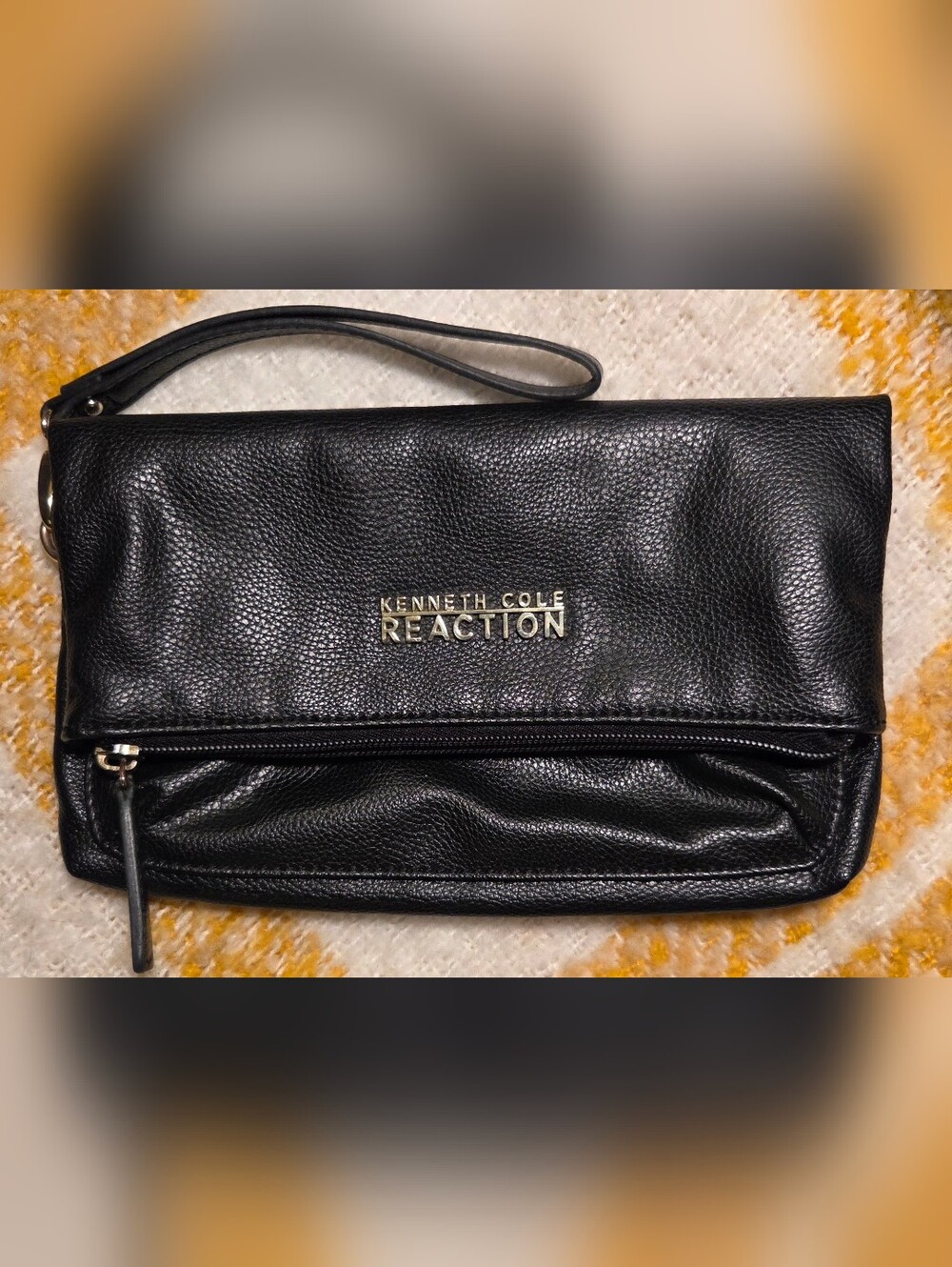 Kenneth Cole Black Wristlet